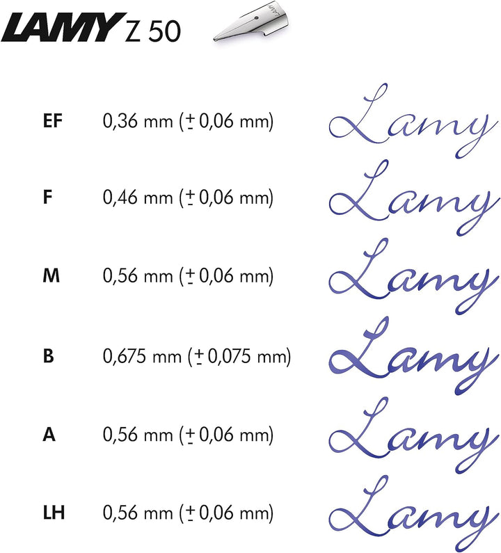 LAMY scala Füllhalter 051 - Füller aus strichmattiertem Edelstahl in der Farbe Silber mit Griffstück
