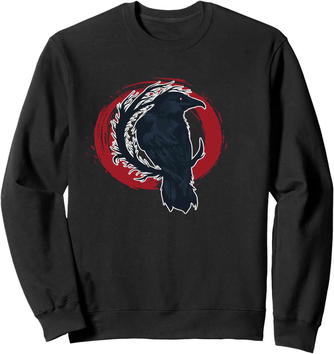 Goth Crow On Ast Schwarzer Rabe Geschenk Sweatshirt