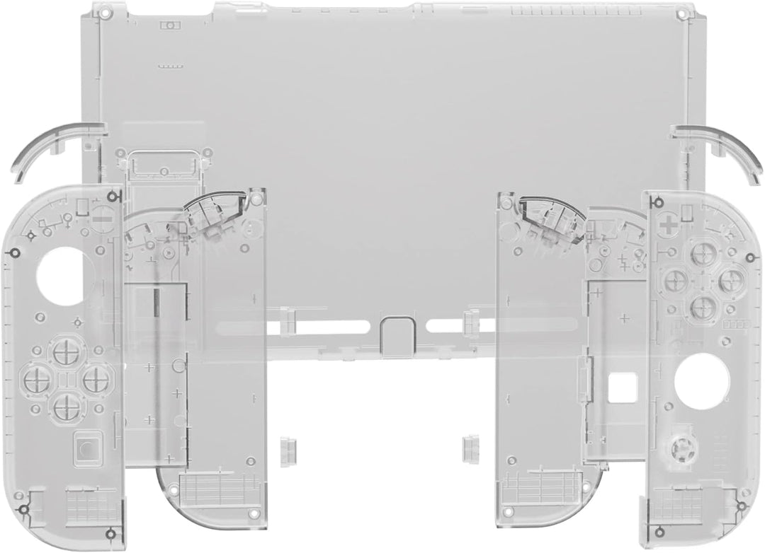 eXtremeRate Hülle Case für Nintendo Switch Joycon/Konsole, Rückgehäuse&Kickstand für Switch Console,