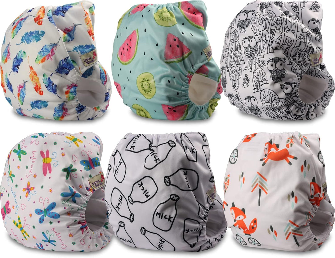 Littles and Bloomz FLP2-0606 Windel, wiederverwendbar, Standard-Popper, 6 Windeln 0606 6 Stück (1er