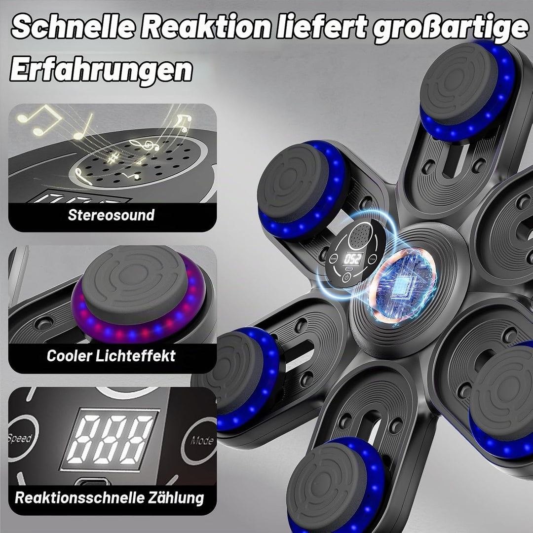 Sportneer Music Boxing Machine – Boxmaschine mit Musik, mit Handschuhen &amp; beweglichen Schlagpads, Wa