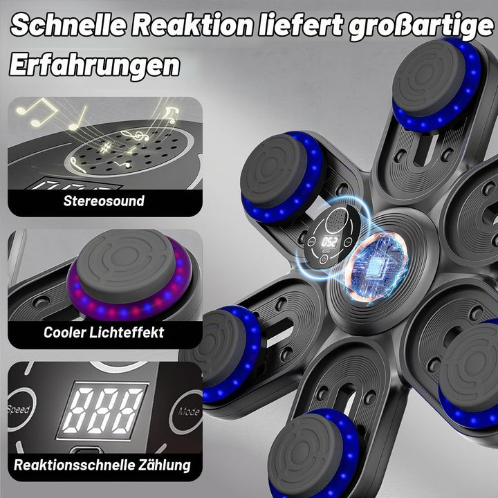 Sportneer Music Boxing Machine – Boxmaschine mit Musik, mit Handschuhen &amp; beweglichen Schlagpads, Wa