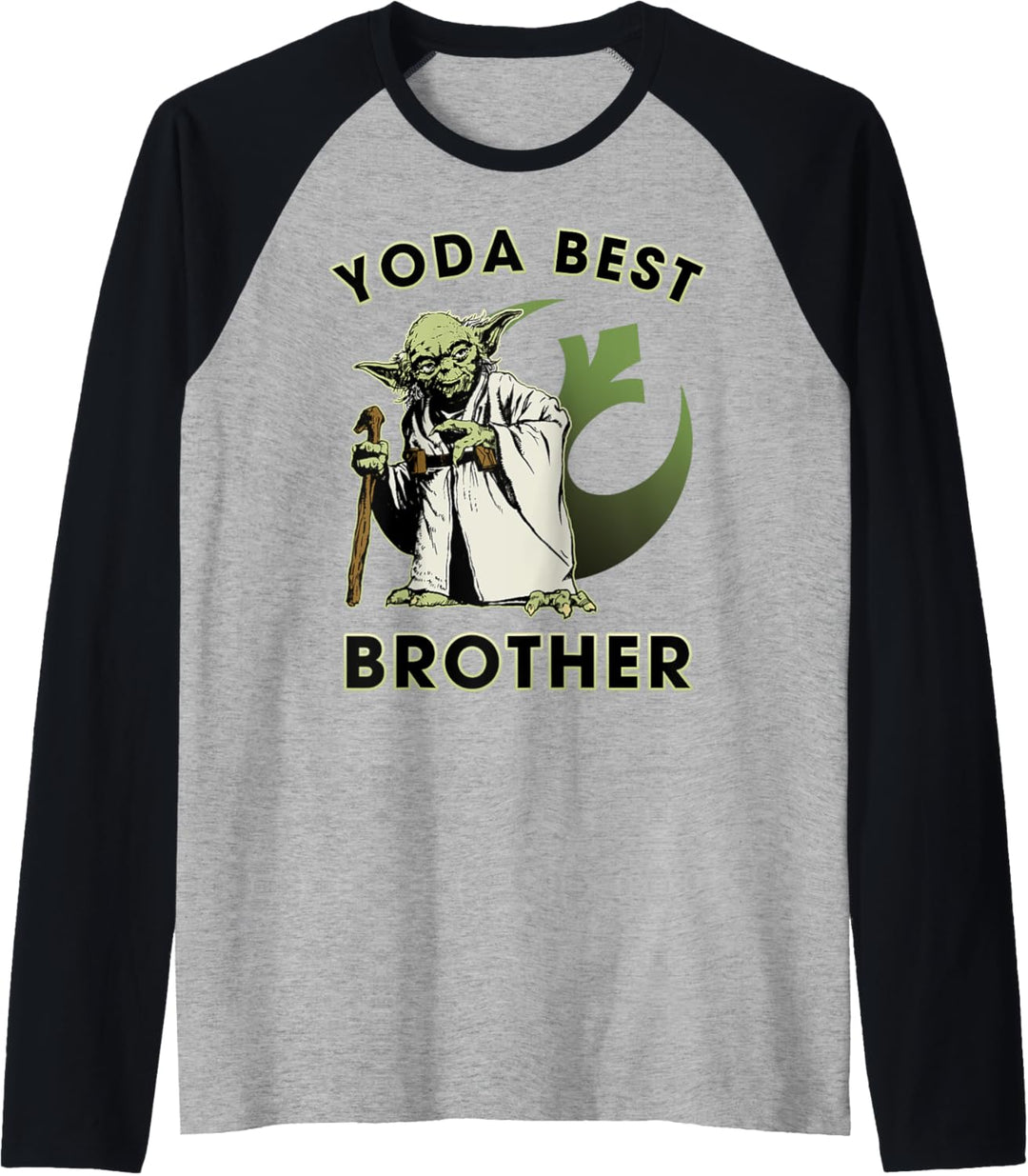 Star Wars Yoda Best Brother Rebel Logo Raglan