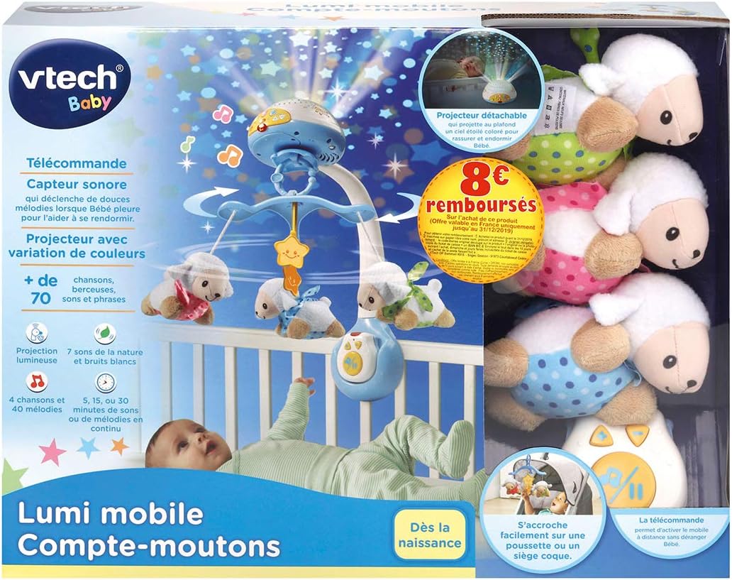 VTech Lumi Mobile Compte-Moutons Bleu