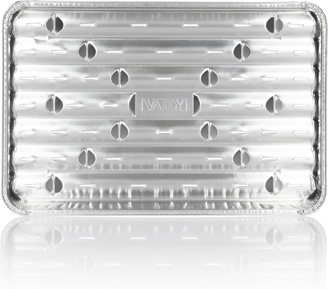 Vaily Alu Grillschalen Grillpfanne 100er Pack - Tropfschale Zubehör für BBQ, Camping und Küche - Alu