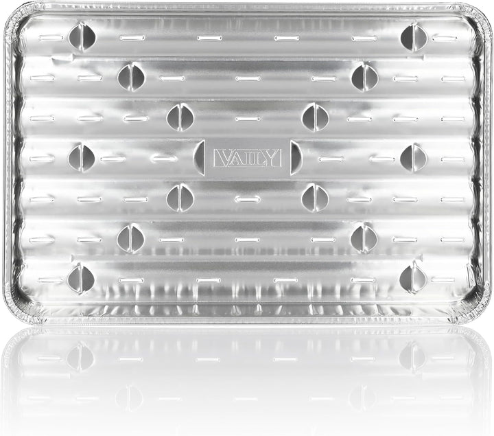 Vaily Alu Grillschalen Grillpfanne 100er Pack - Tropfschale Zubehör für BBQ, Camping und Küche - Alu