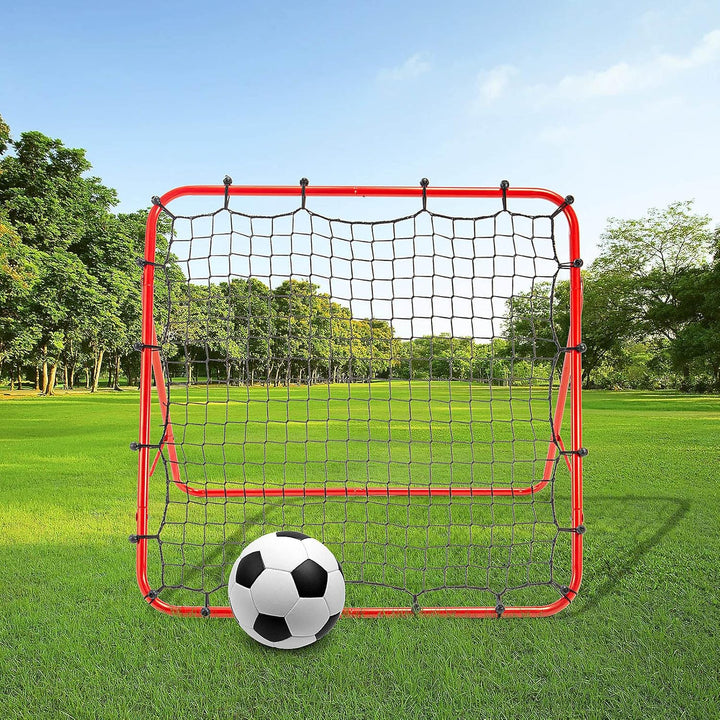 Fussball Rebound Netz Kinder und Jugendliche Tragbares Prellwand Verstellbar Fussballtor Kicker für