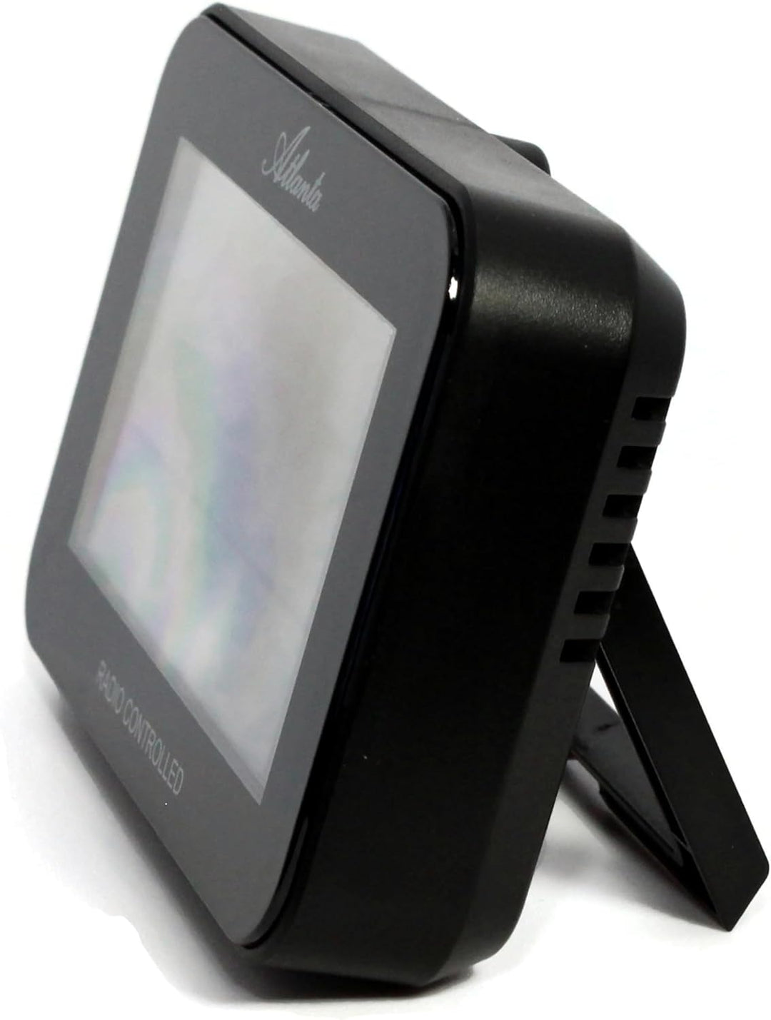 Atlanta Funkwecker Digital LCD Anzeige Alarm Snooze Licht Datum Temperatur - 1802/7 Schwarz