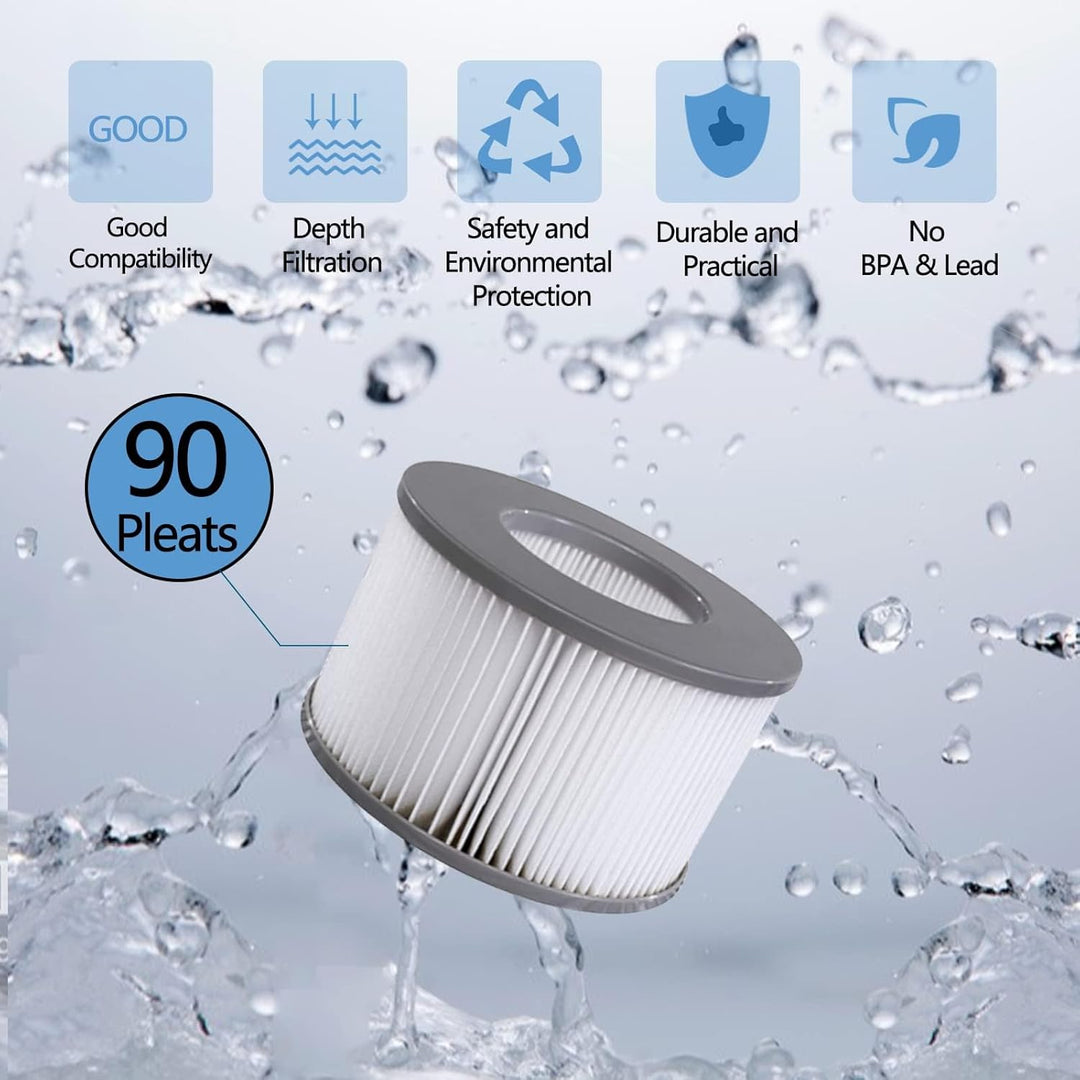 Ersatzfilter für MSPA Whirlpool Ersatzfilter-Kartusche Wasserfilter, Filter für Whirlpool und heisse
