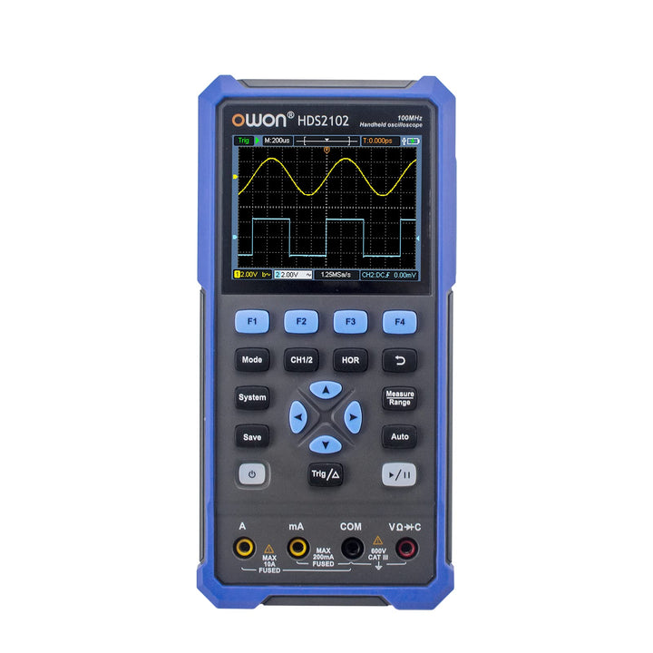 HDS2102 2-in-1-Handheld-Digitaloszilloskop 2 Kanäle mit 100 MHz Bandbreite Digitales True-RMS-Multim
