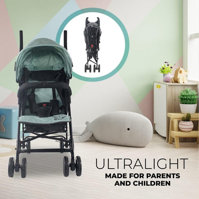 Mobiclinic® Kids, Kinderwagen, Buggy, Elefant, Verstellbare Rückenlehne, Faltbar, Doppeltes Sicherhe