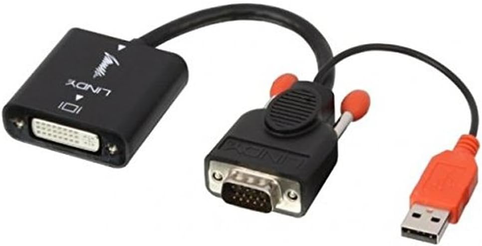 LINDY 38184 VGA auf DVI-D Konverter, schwarz/orange