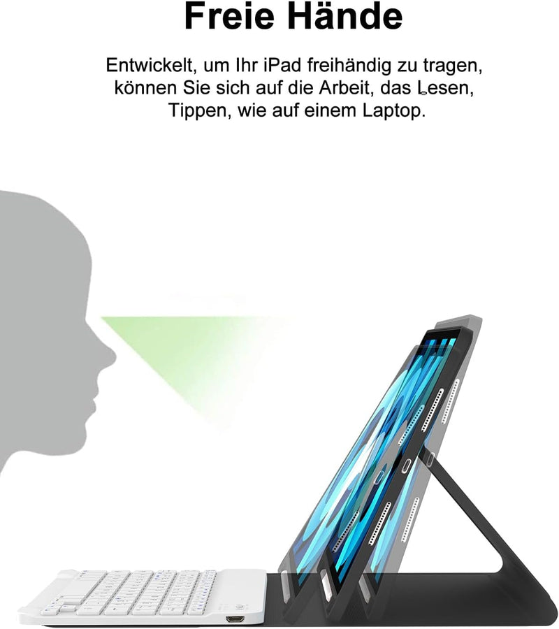 FOGARI Tastatur Hülle für iPad Air 6 11 Zoll M2 2024 | Tastatur für iPad Air 5/Air 4 10.9&