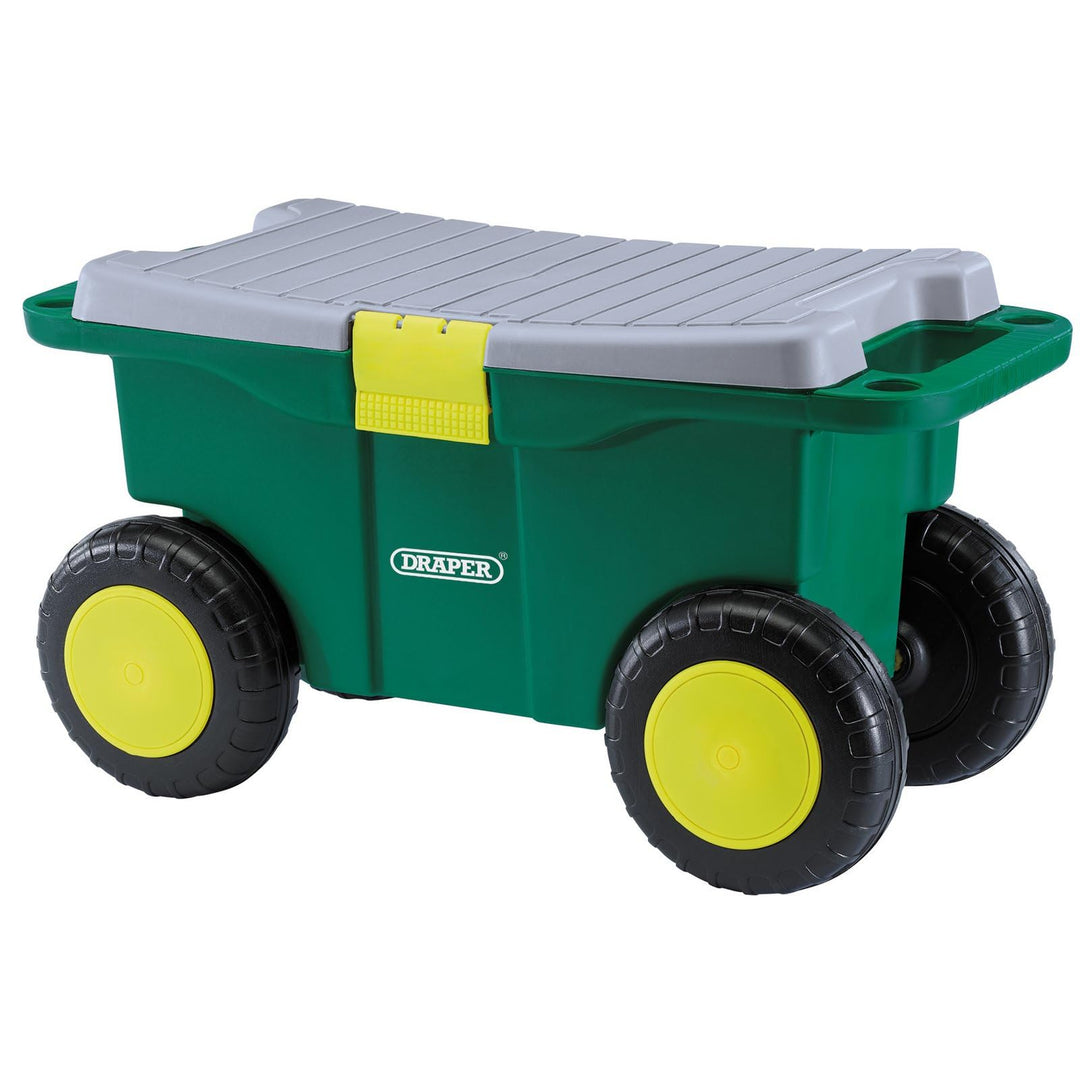 Draper Werkzeugwagen und Sitz für Gärtner, grün, 56x27.2x30.4 cm, 60852