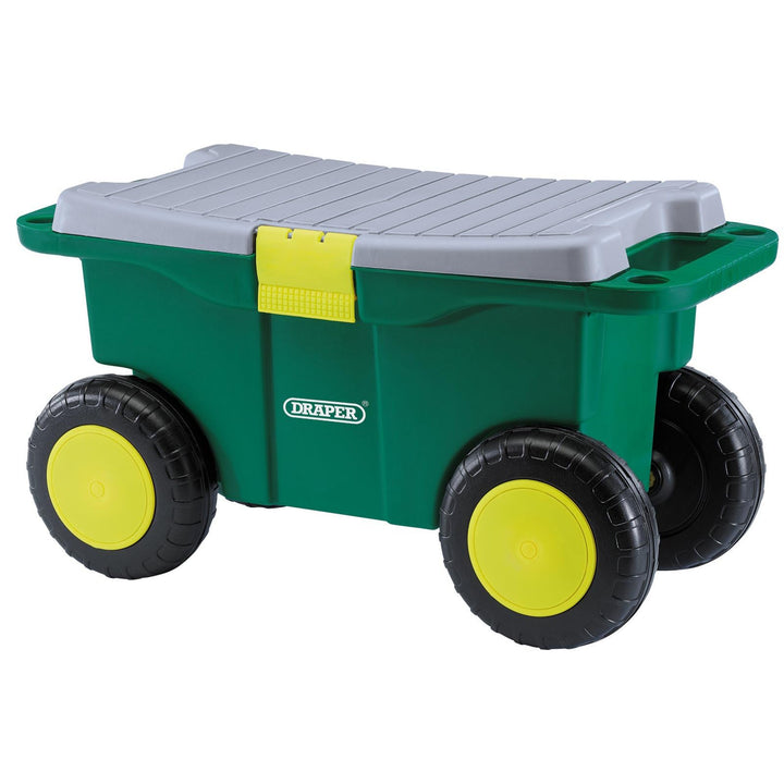 Draper Werkzeugwagen und Sitz für Gärtner, grün, 56x27.2x30.4 cm, 60852