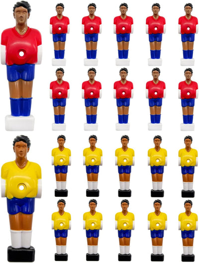 EYEPOWER 22 Tischkicker Figuren 13mm - Spanien vs. Brasilien - Tisch Fussball Kicker Figuren - Tisch