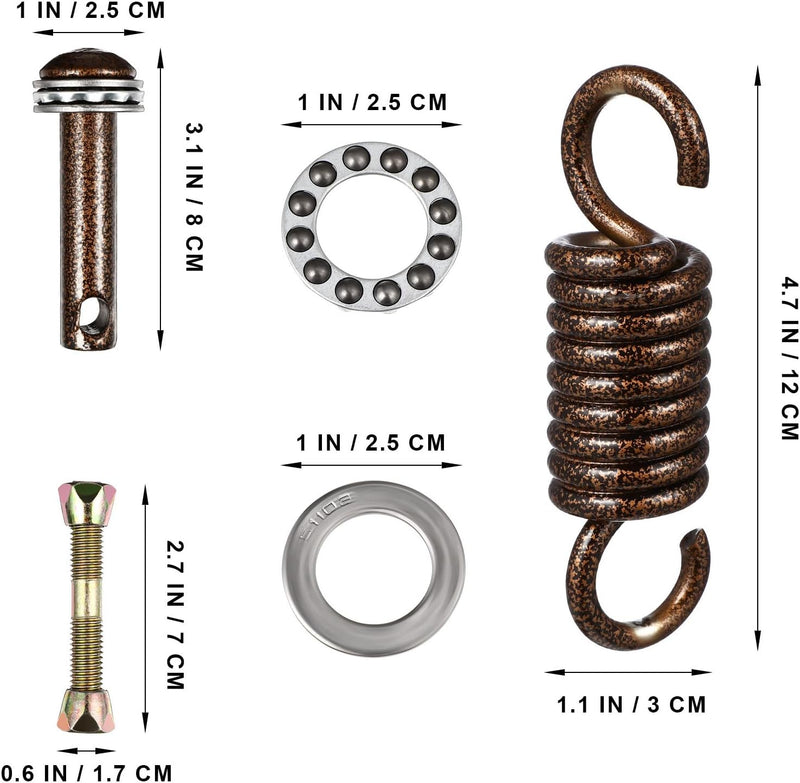 Cabilock Strapazierfähiges Hängematten-Set für Hängestühle, Hardware-Set, Hängematte, Federhaken, Hä