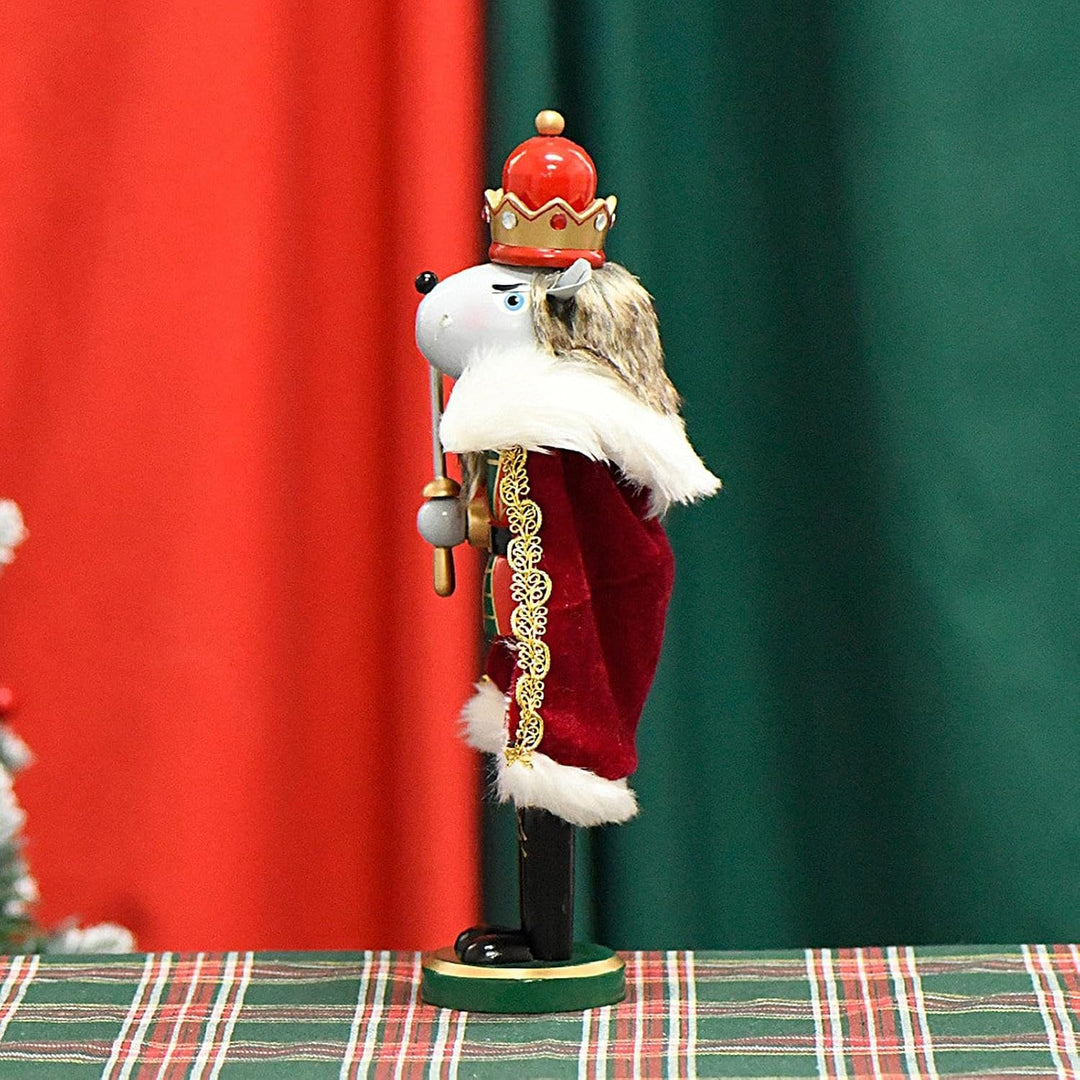 Generisch Maus König Nussknacker 30cm Ratte Nussknacker Figur Weihnachtsdeko Lustig Nussknacker Weih