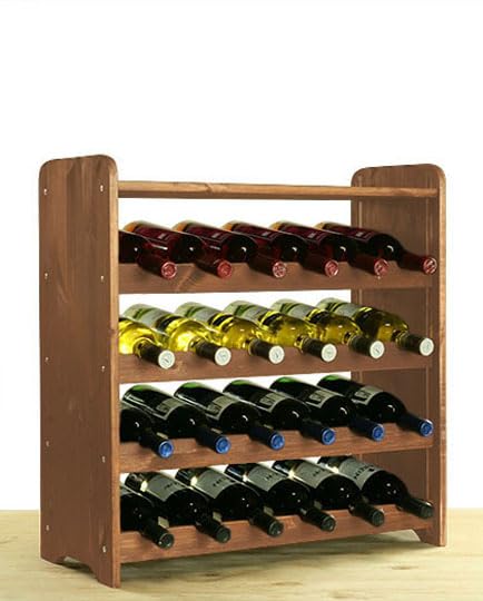 PROREGAL Weinregal PINOTWINE C | HxBxT 61,6x63,2x26,5cm | 24 Flaschen | Massives Kiefernholz | Braun