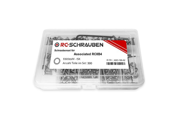 Schrauben-Set für den Associated RC8B4 Edelstahl, Edelstahl