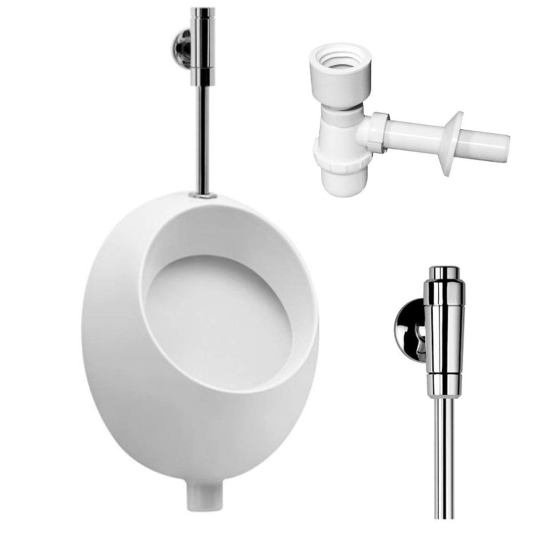 VBChome Urinal Geberit Keramik Zulauf Oben Weiss Modern Hochwertig Pinkelbecken senkrecht Pissoir Pi
