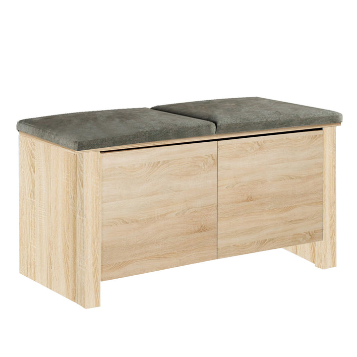 Schuhschrank 100x37x58 cm mit Sitz - Praktische Schuhkipper mit Klappe für Optimale Schuhaufbewahrun