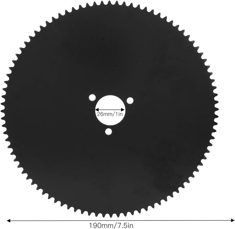 Alomejor Kettenrad 25H 92T Langlebiges Stahlkettenrad E-Bike Motorrad Roller Kettenrad Ersatz 3-Loch