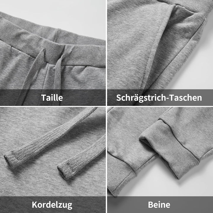 W JIANWANG Trainingsanzug Herren Hoodie Baumwolle Jogginganzug Herren Athletisch Komfortabel Tracksu