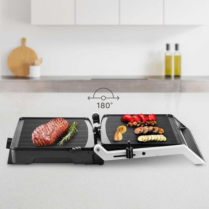 Ufesa Elektrogrill Jaya 2000W – Sandwichmaker, Elektrische Kochplatte und Grill, 180º Öffnung, Tempe