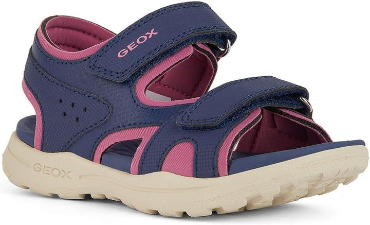 Geox Mädchen J VANIETT Girl Sandal,, 28 EU Navy Fuchsia