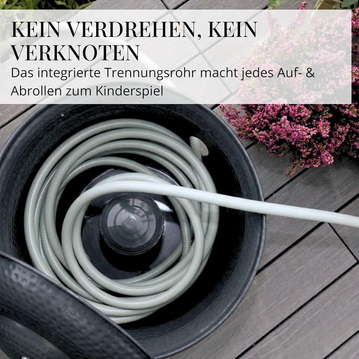 Livlig53 LIVLIG Schlauchtopf zur Aufbewahrung von Gartenschläuchen, Schlauchkübel aus Metall für fle