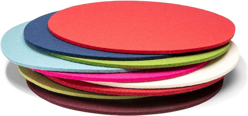 Modulor Filz-Sitzauflage für Stühle, rundes Sitzkissen aus 100% Wollfilz, auch als dekoratives Tisch