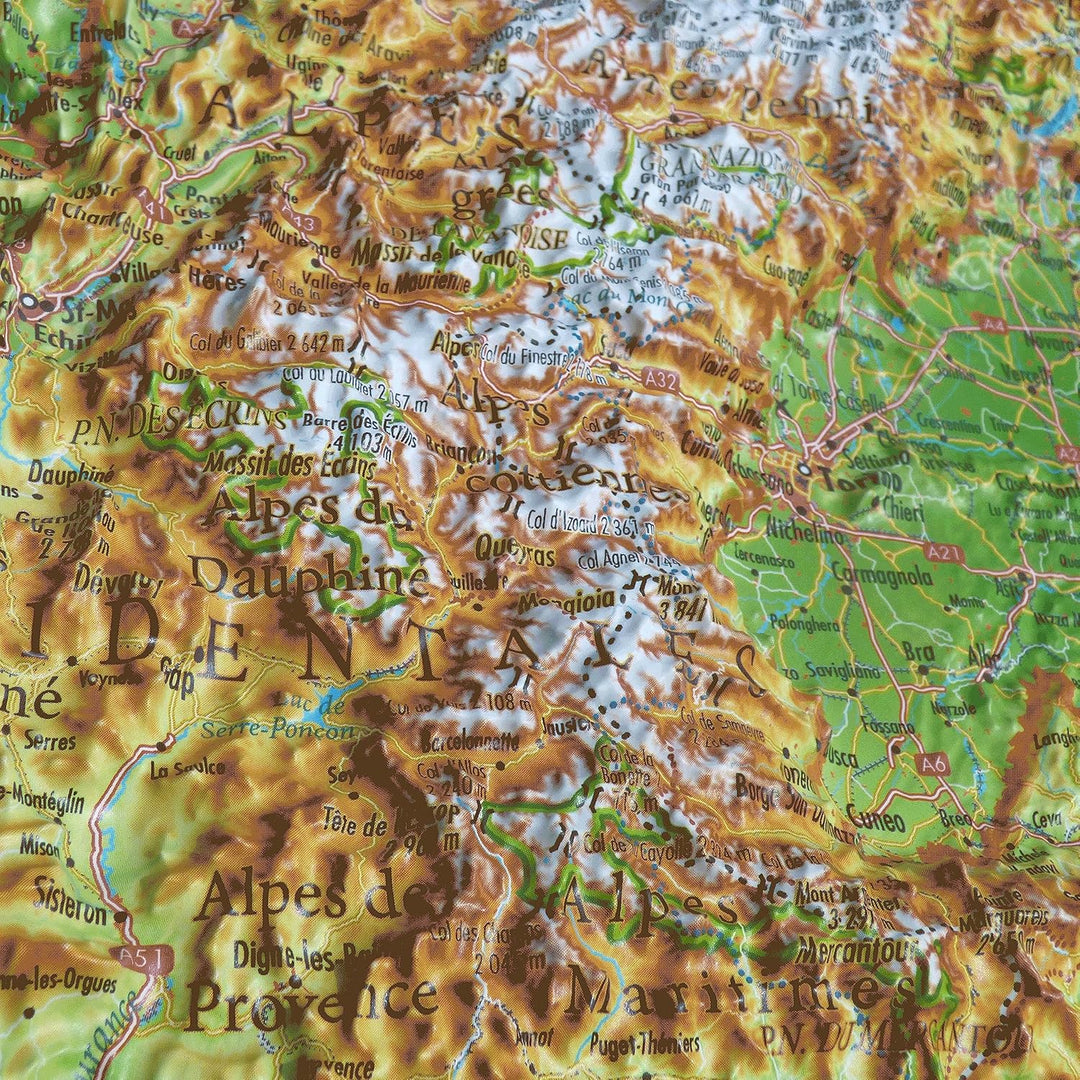 CARTE EN RELIEF DE L'ARC ALPIN: CARTE EN RELIEF DE L'ARC ALPIN, Taschenbuch