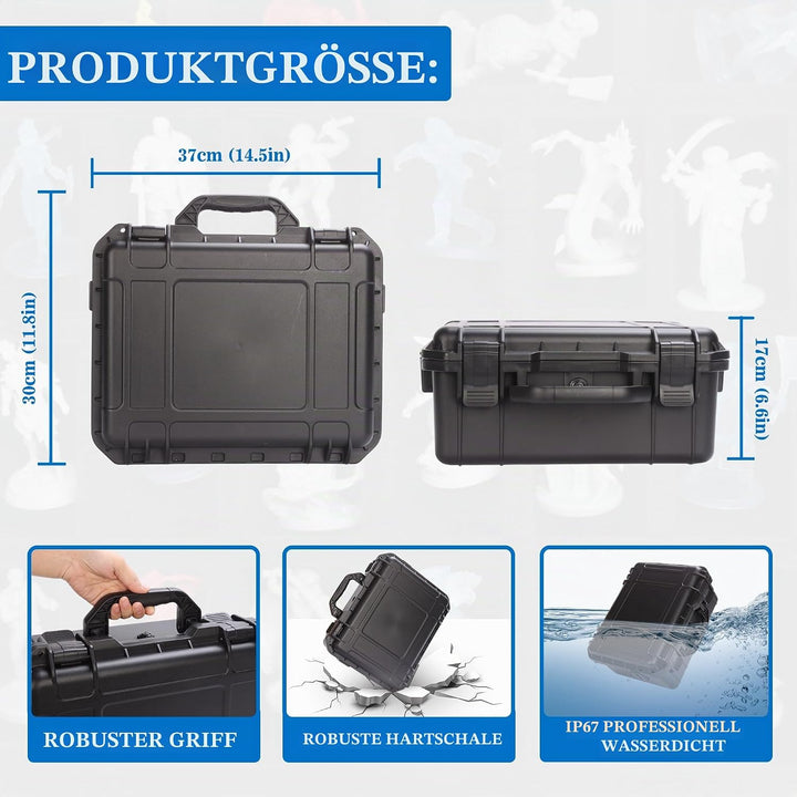 Mumlicha Robuster Miniaturen Aufbewahrungskoffer, 116 Slot Miniaturen Transportkoffer enthält 4 Scha