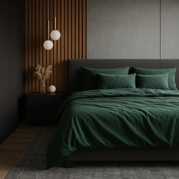 VelvetHome Deluxe Bettwäsche 155x220 Baumwolle Bettbezug 155x220 cm mit Kissenbezug 80x80 cm Hohe Qu