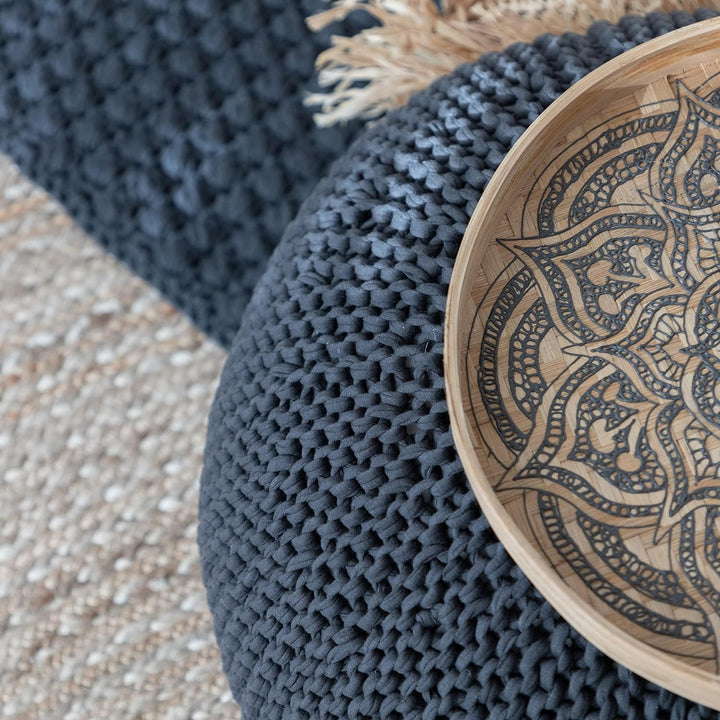 DIY Häkel & Strick Set Zpagetti Pouf Smokey Antracite Anthrazit, Anthrazit