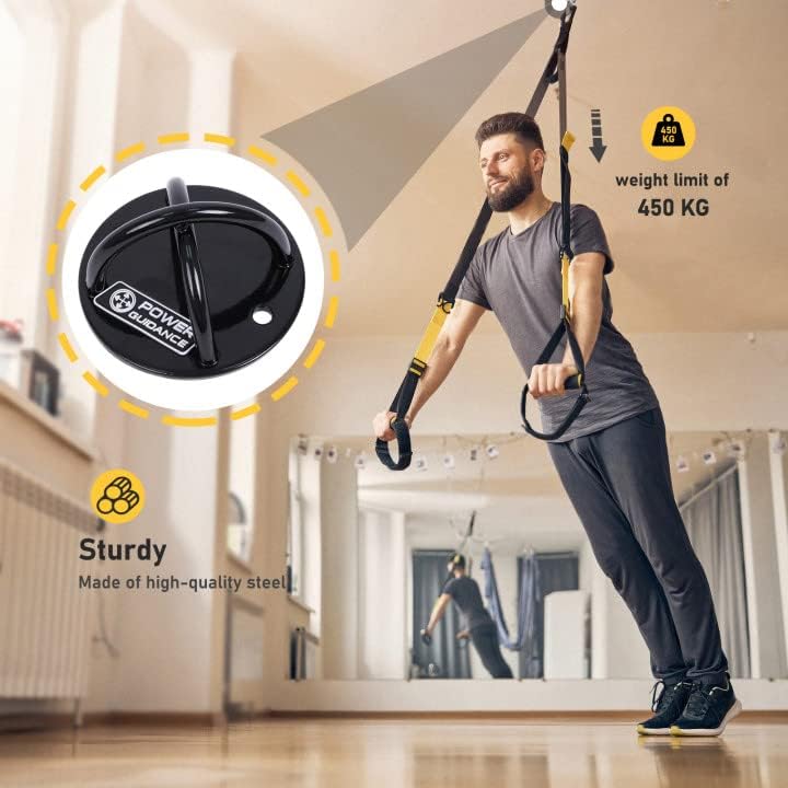 POWER GUIDANCE Hook Wandhaken Deckenanker -Ceiling Anchor Wandhalterung für Aufhängegurte, Gymnastik