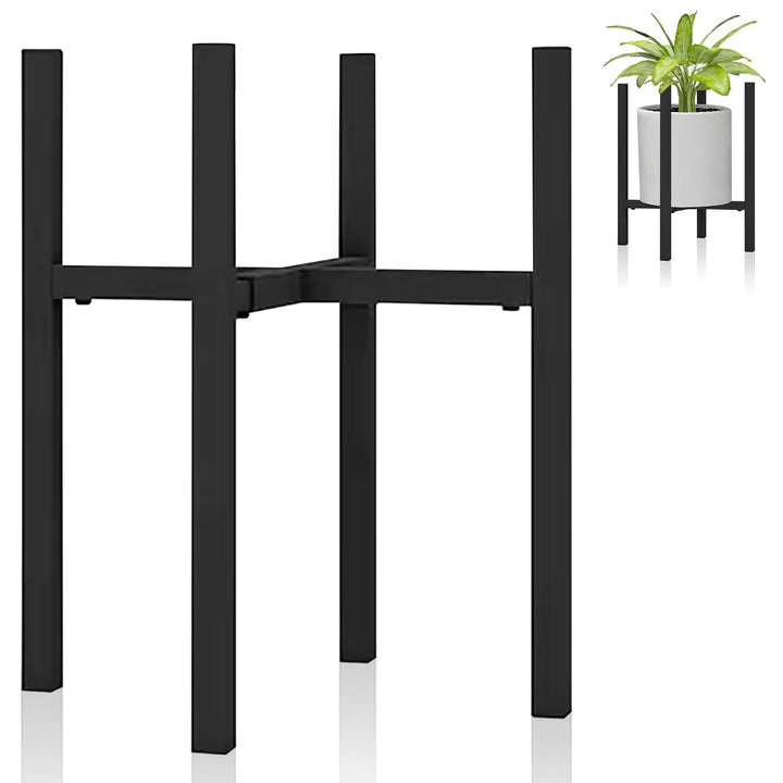 Lighterday Blumenständer Schwarz Pflanzenständer Verstellbar,Metall Pflanzenregal Blumenhocker für D