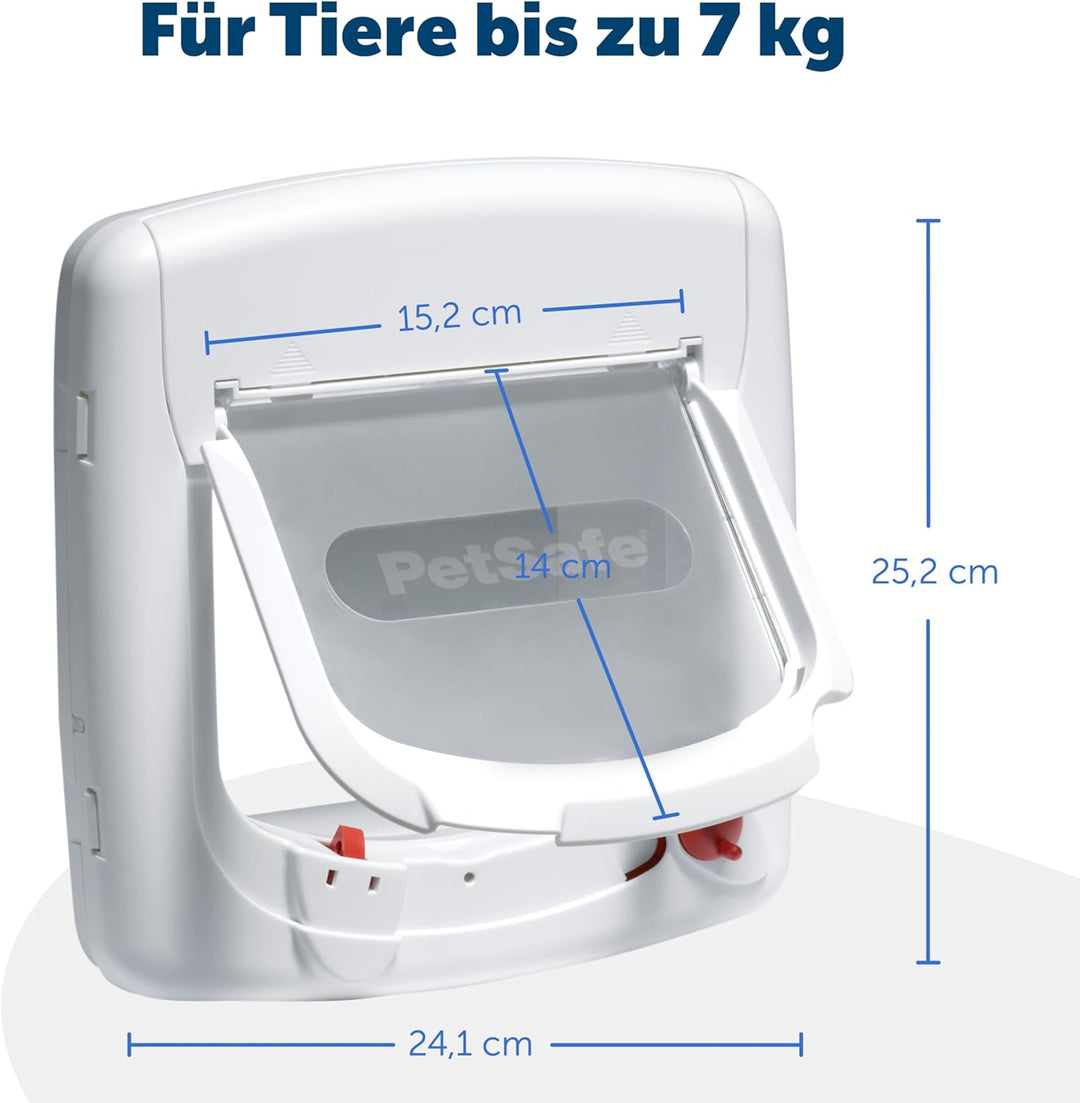 PetSafe Staywell Magnetische Katzenklappe Deluxe, Magnet-Schlüssel gibt nur Ihrer Katze Zugang - häl