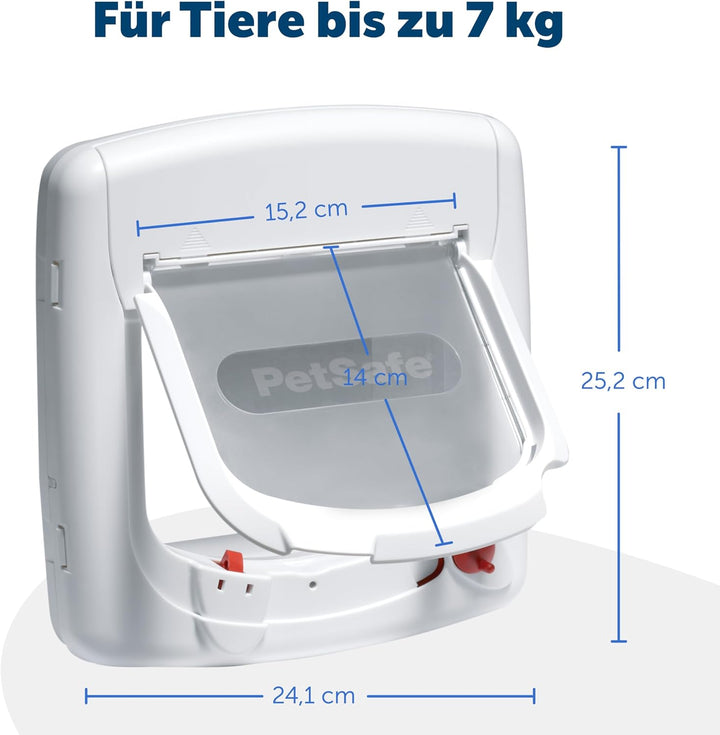 PetSafe Staywell Magnetische Katzenklappe Deluxe, Magnet-Schlüssel gibt nur Ihrer Katze Zugang - häl