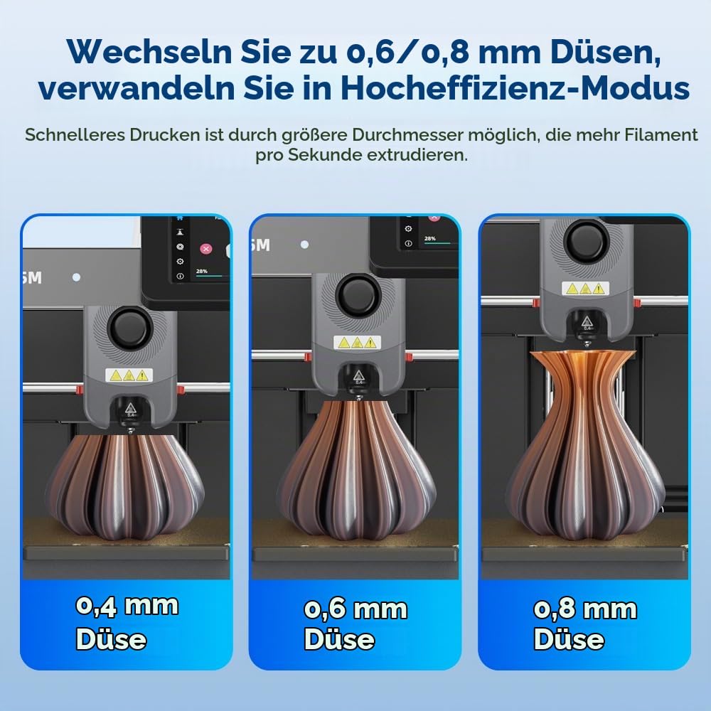 FLASHFORGE Adventurer 5M Pro Düsenbaugruppe, 600mm/s Hochgeschwindigkeitsdruck, 280℃ Hochtemperatur