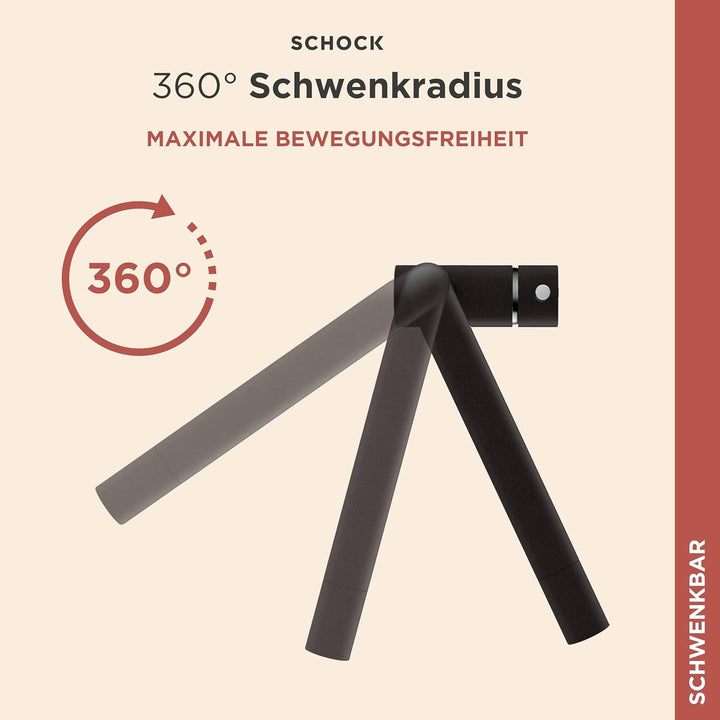 SCHOCK Küchenarmatur Epos Nero – Hochdruck Armatur mit Festauslauf und Standard Norm-Anschlüssen Fes
