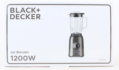 Black + Decker Standmixer, Puls-Funktion, Gefäss aus Kunststoff mit 1,5 l, 4-schneidige Edelstahlkli