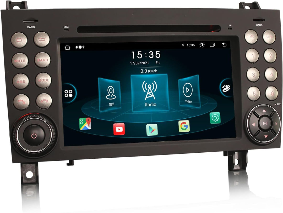 Erisin 7 Zoll 8-Kern 4GB+64GB Android 12 Autoradio Bluetooth mit GPS Navi Für Mercedes Benz SLK Klas