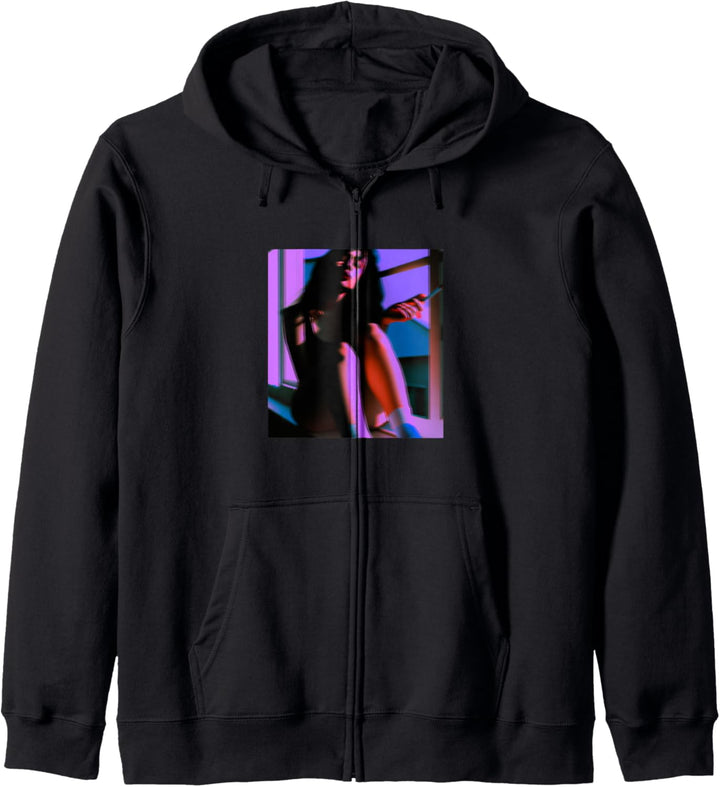 Vaporwave Aesthetic Girl Synthwave Dream anxiety Glitchcore Kapuzenjacke