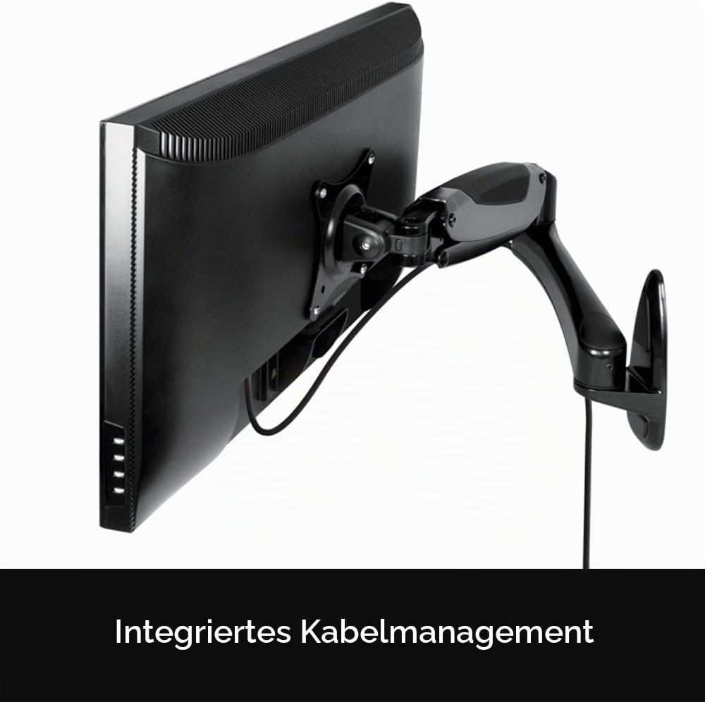 ARCTIC W1-3D - Monitor Halterung mit Gaslifttechnik, Monitorarm zur Befestigung an der Wand, für bis