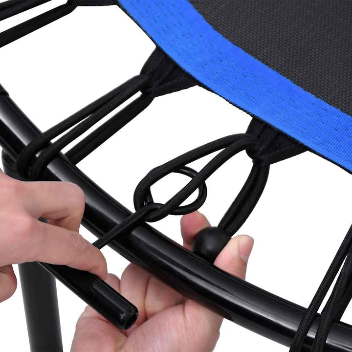 vidaXL Fitness Trampolin mit Griff 30 Bungee-Kabel T-Bar-Griff Sport Jumping Minitrampolin Training