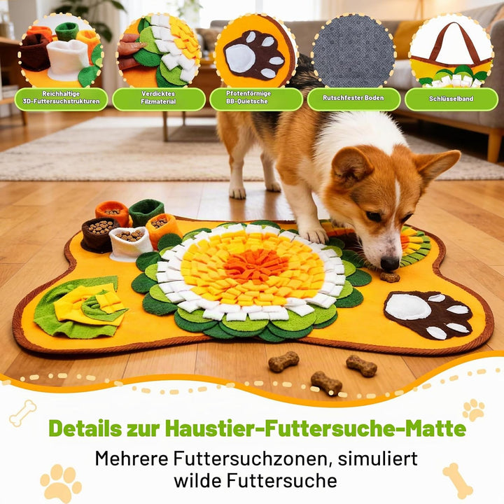 Schnüffelteppich Hund Universal, Waschbar Trainingsmatte Fütterteppich, Hautfreundlich Schnüffeltepp