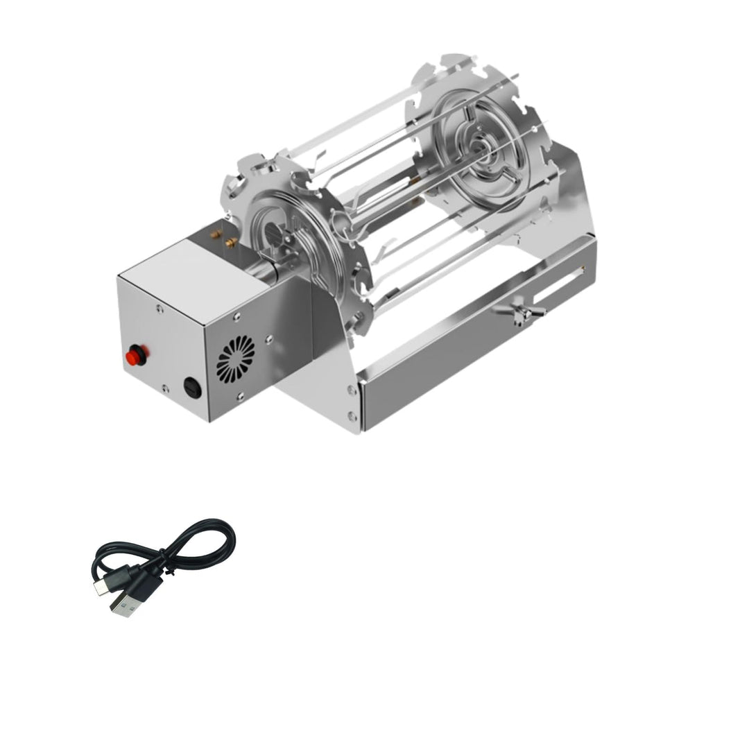 BBQ automatische rotierende Rollgrillspiesse (Plug-in-Version) mit Typ-C-Ladeanschluss