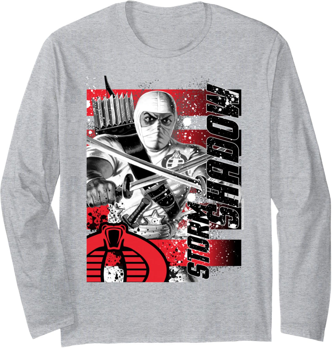 G.I. Joe Storm Shadow Paint Splatter Logo Langarmshirt